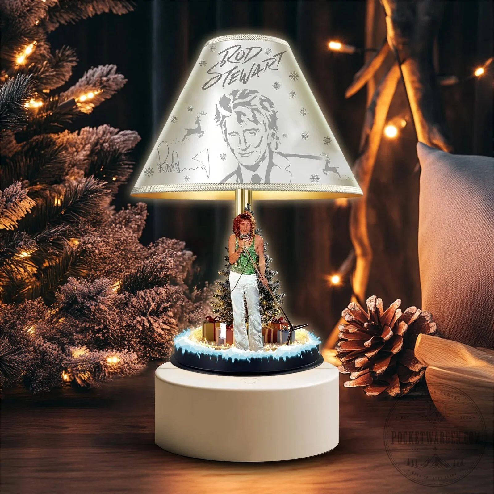 Rod Stewart Christmas Light Up Lamp with Signature and Festive Design 3 Rod Stewart Christmas Light Up Lamp with Signature and Festive Design