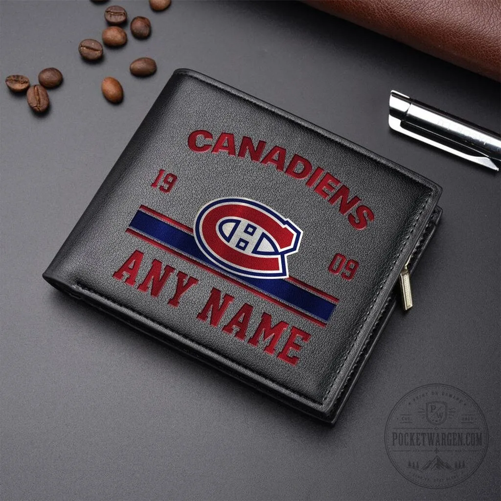 Montreal Canadiens Personalized Leather Wallet for Men and Women 6 Montreal Canadiens Personalized Leather Wallet for Men and Women