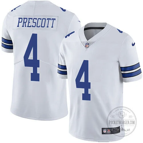 Dallas Cowboys White Stitched NFL Jersey for Dak Prescott