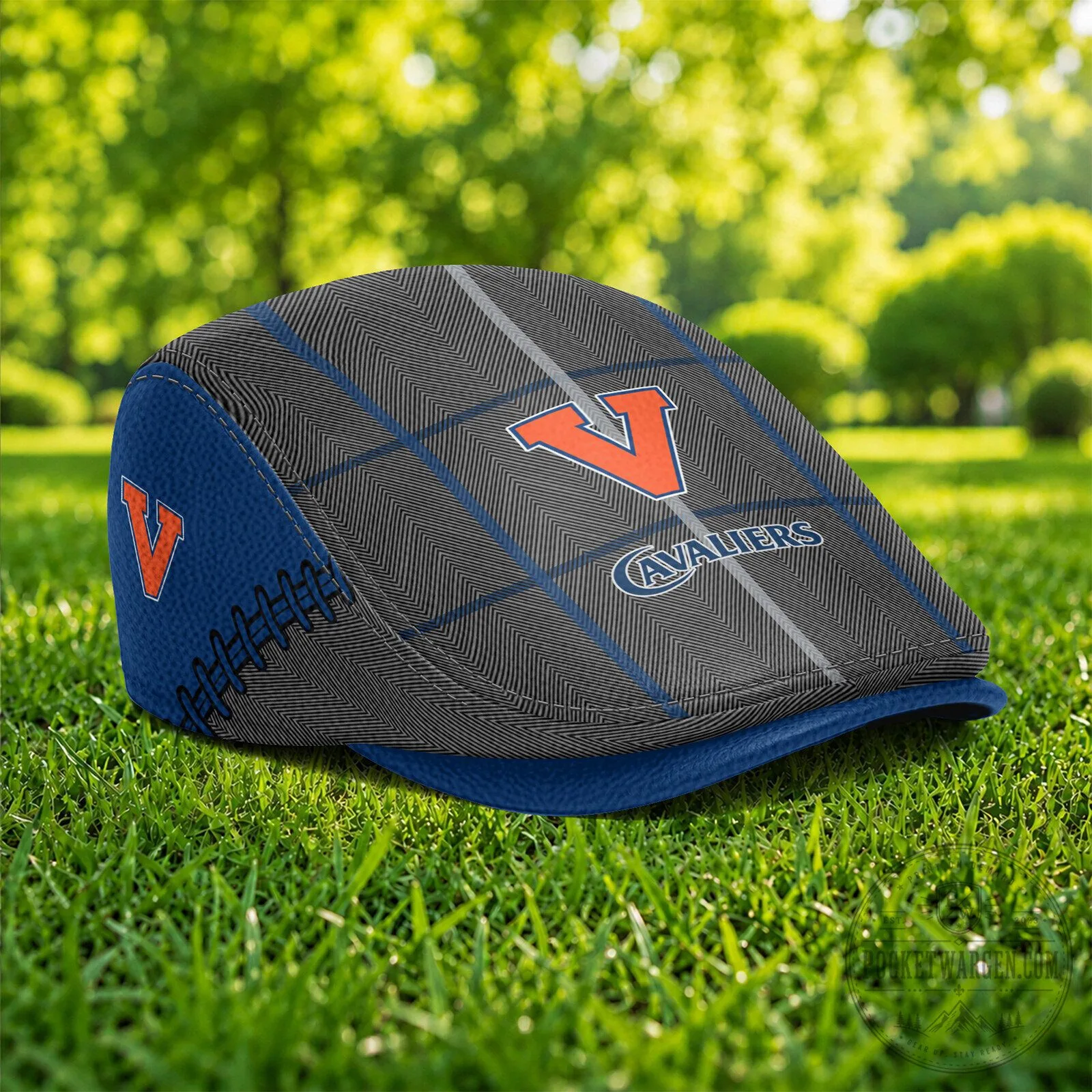 Virginia Cavaliers NCAA Plaid Pattern Golf Flat Cap Hat 7 Virginia Cavaliers NCAA Plaid Pattern Golf Flat Cap Hat