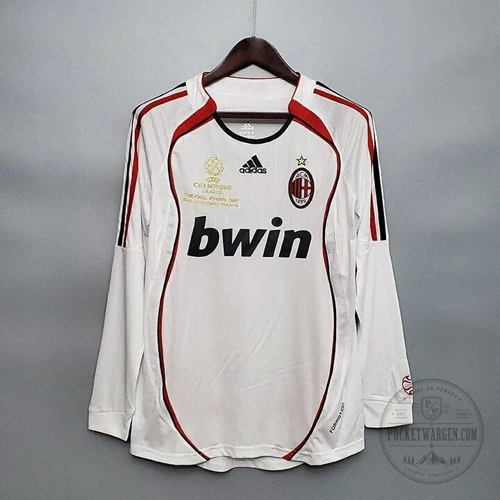AC Milan 2006-2007 Retro Champions League Long Sleeve Football Jersey