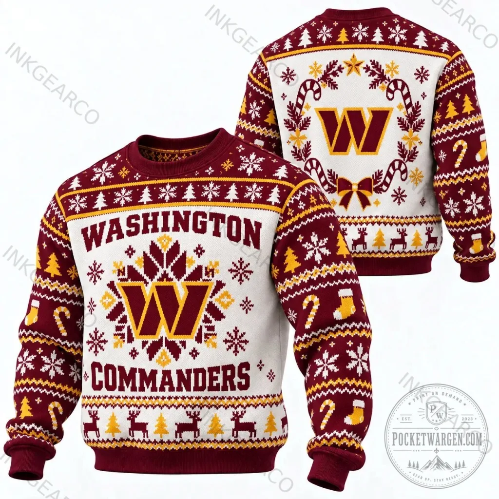 Ugly Sweater for Christmas Holiday Featuring Washington Commanders Ugly Sweater for Christmas Holiday Featuring Washington Commanders