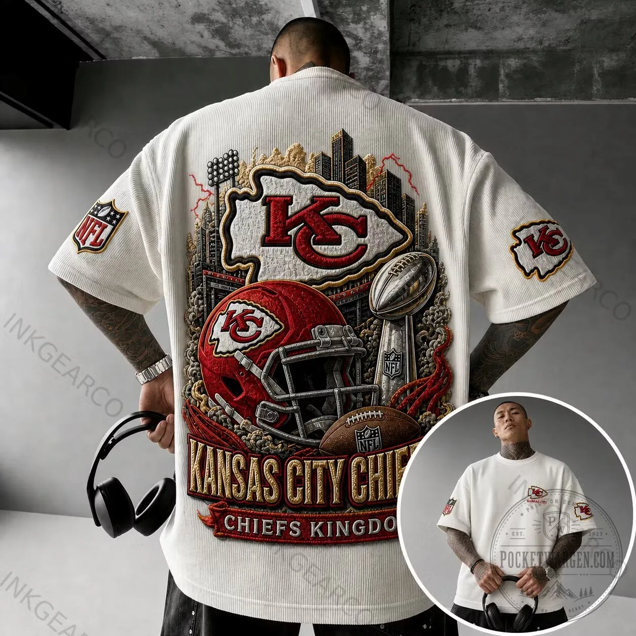Kansas City Chiefs Super Bowl Champions Football T-Shirt 3 Kansas City Chiefs Super Bowl Champions Football T-Shirt